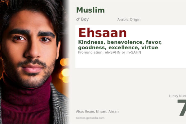 Ehsaan Name Meaning — Arabic Origin, Boy Name & Islamic Significance (2025)