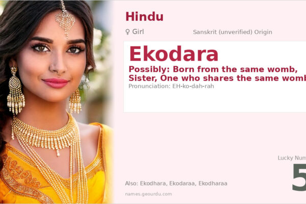 Ekodara Name Meaning — Origin, Gender & Details (2025)