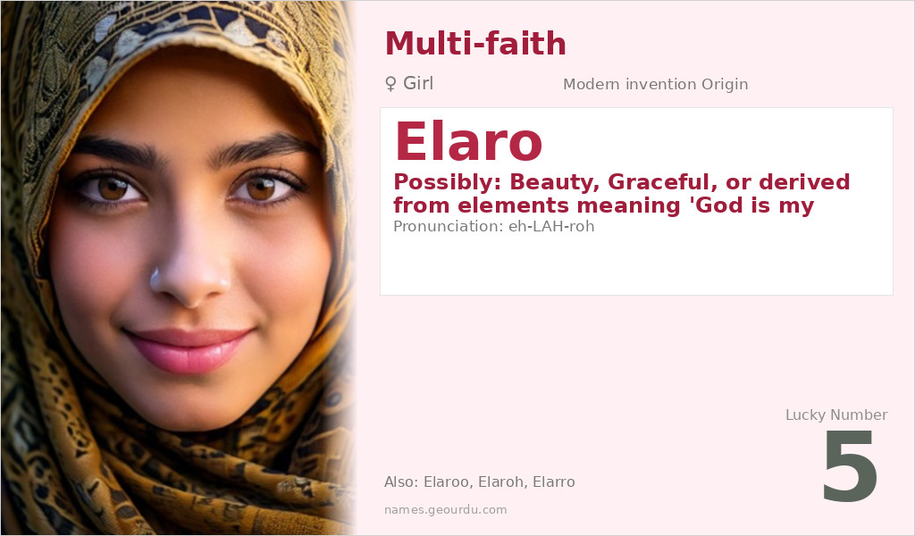 Elaro Name Meaning and Details