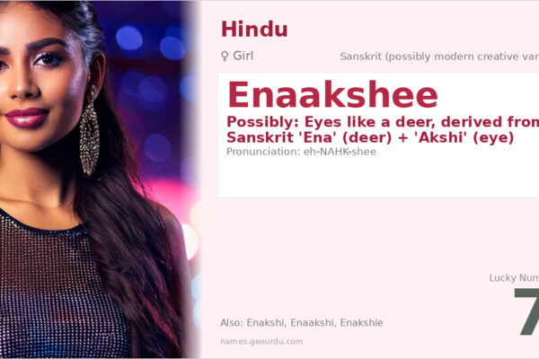 Enaakshee Name Meaning — Origin, Gender & Details (2025)
