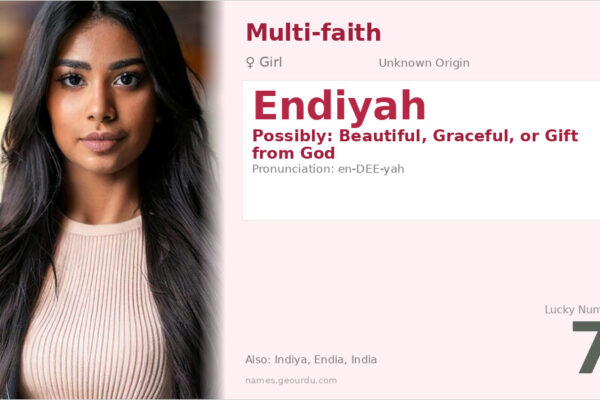 Endiyah Name Meaning — Origin, Gender & Details (2025)