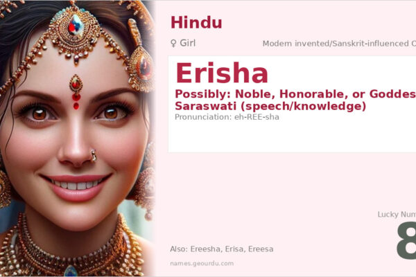 Erisha Name Meaning — Origin, Gender & Details (2025)