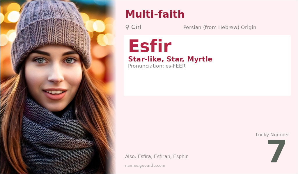 Esfir Name Meaning and Details