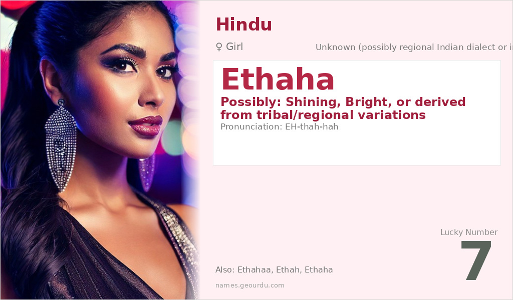 Ethaha Name Meaning and Details