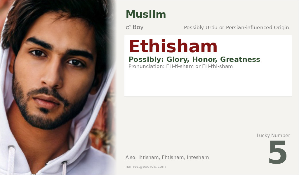 Ethisham Name Meaning and Details