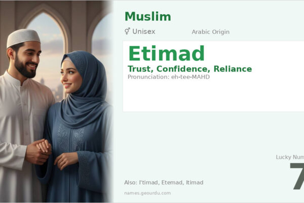 Etimad Name Meaning — Arabic Origin, Trust & Confidence (2025)