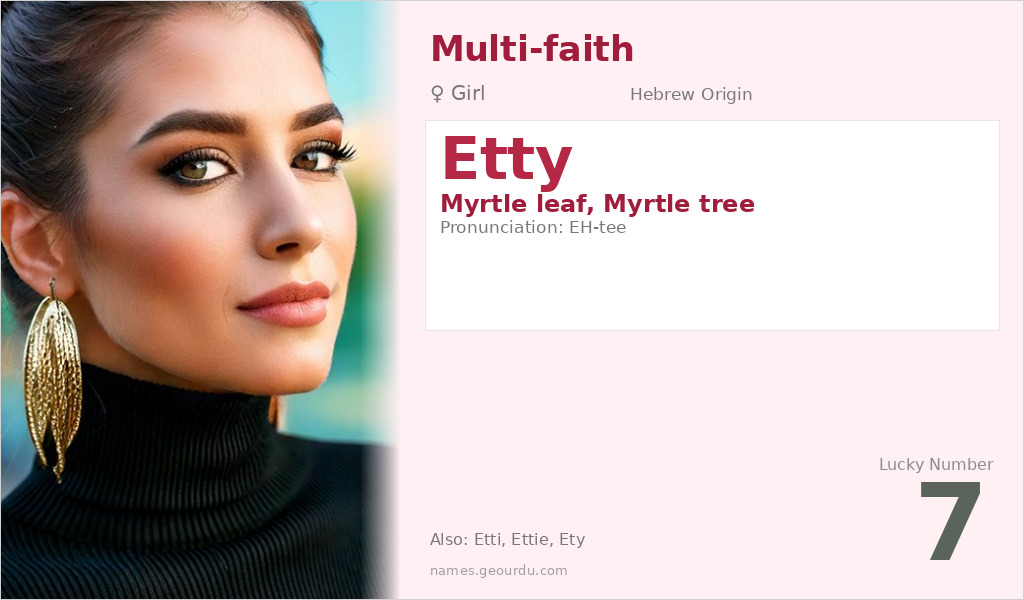 Etty Name Meaning and Details