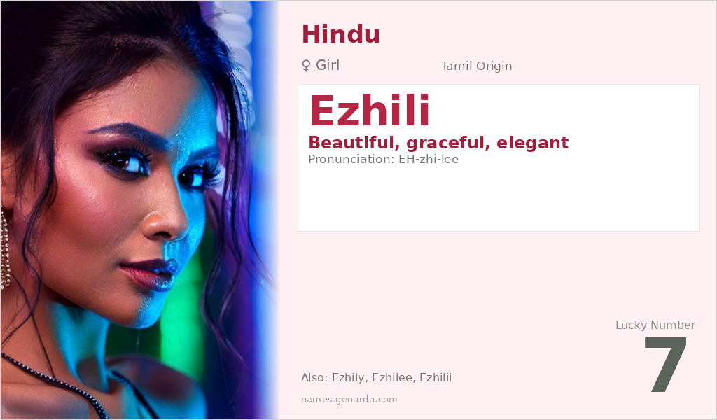 Ezhili Name Meaning and Details