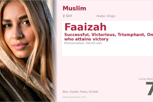 Faaizah Name Meaning — Arabic Origin, Girl Name & Details (2025)
