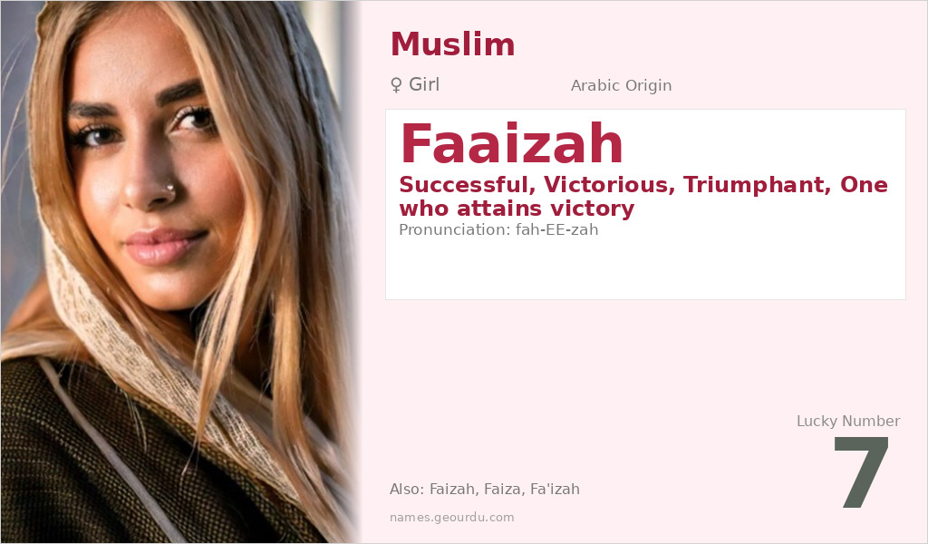 Faaizah Name Meaning and Details