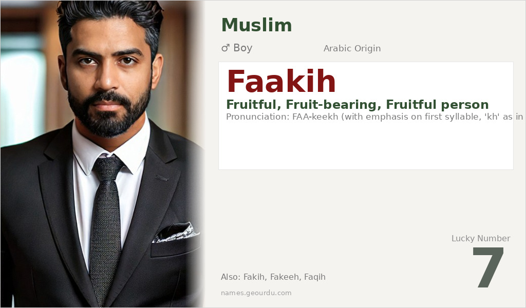 Faakih Name Meaning and Details