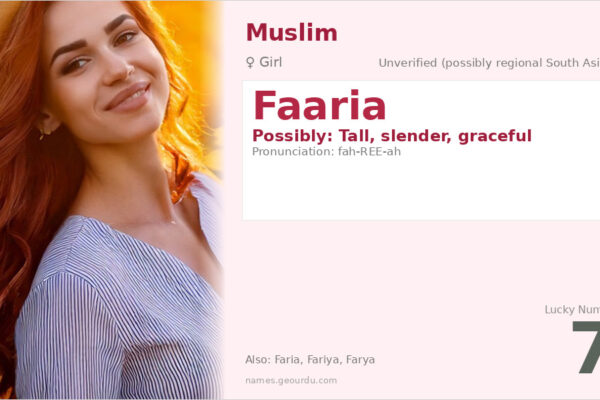 Faaria Name Meaning — Origin, Gender & Details (2025)