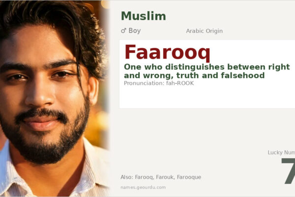 Faarooq Name Meaning — Arabic Origin, Boy Name & Islamic Significance (2025)