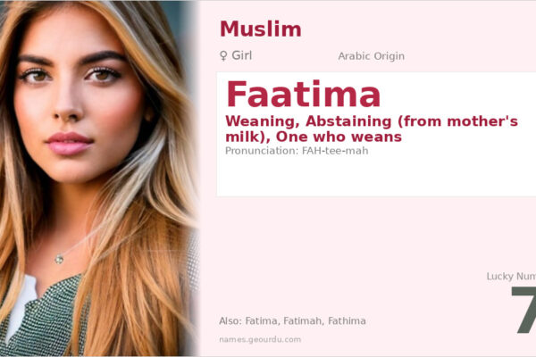 Faatima Name Meaning — Arabic Origin, Girl Name & Islamic Significance (2025)