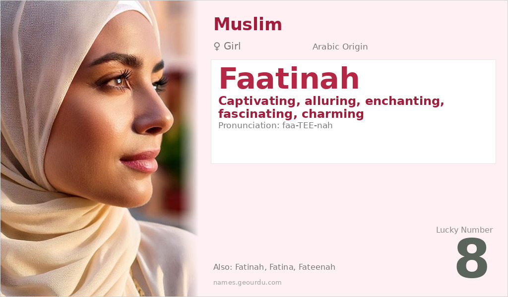 Faatinah Name Meaning and Details