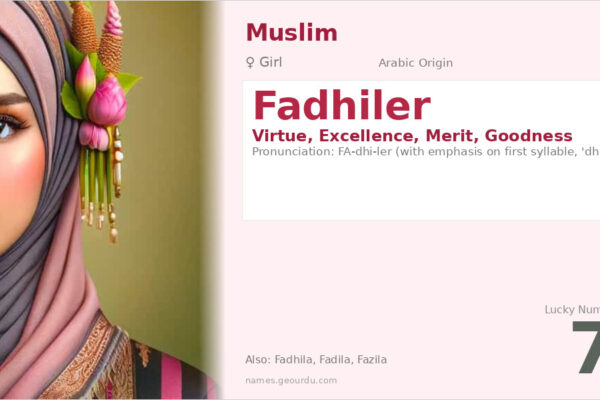 Fadhiler Name Meaning — Arabic Origin, Girl Name & Details (2025)