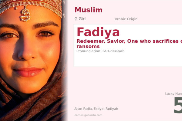 Fadiya Name Meaning — Arabic Origin, Girl Name & Details (2025)
