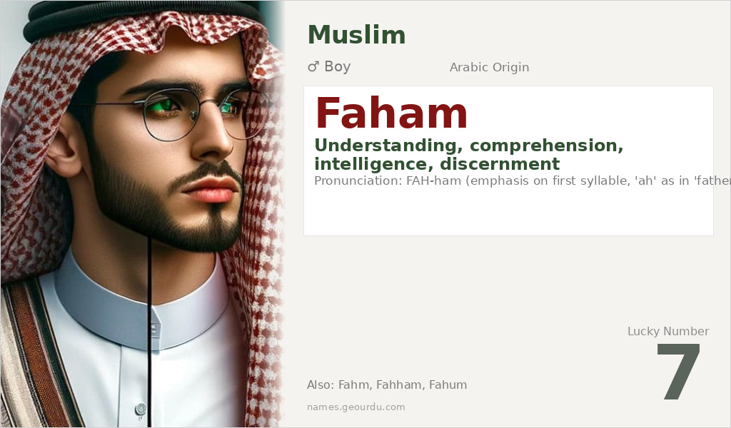 Faham Name Meaning and Details