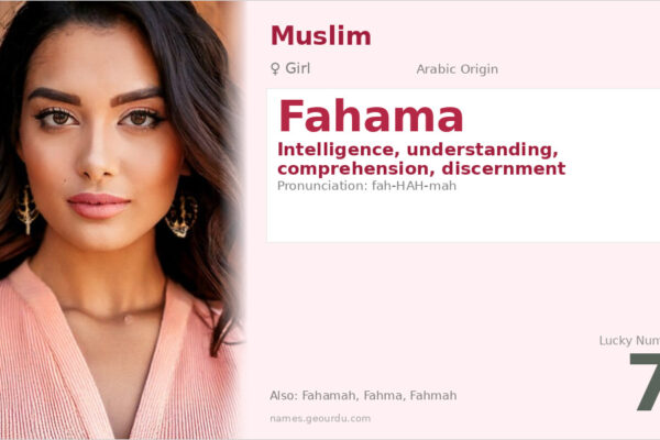 Fahama Name Meaning — Arabic Origin, Girl Name & Intelligence (2025)
