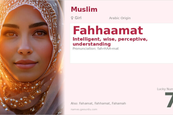 Fahhaamat Name Meaning — Arabic Origin, Girl Name & Details (2025)