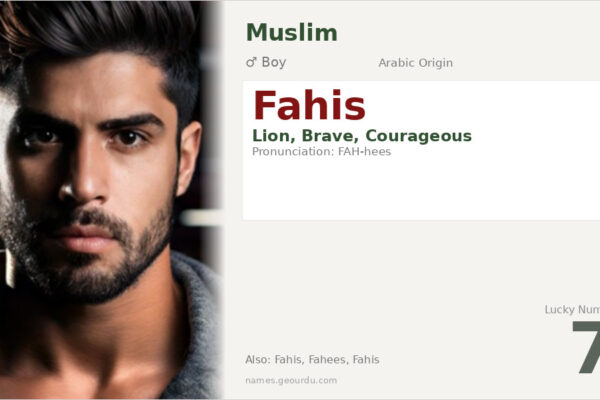 Fahis Name Meaning — Arabic Origin, Boy Name & Details (2025)