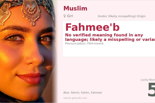 Fahmee’b Name — Is It a Real Name? Meaning & Origin Analysis