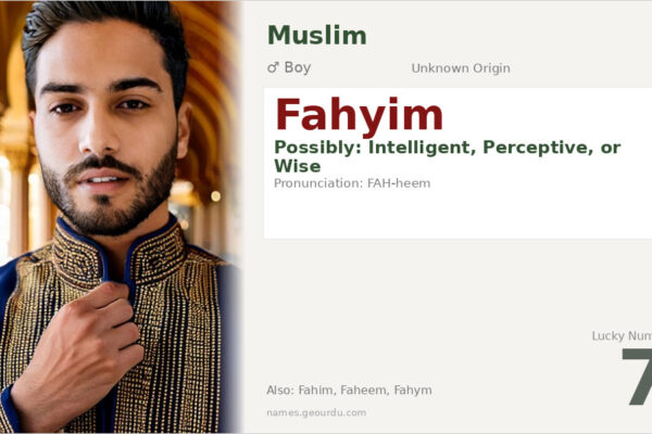 Fahyim Name Meaning — Origin, Gender & Details (2025)