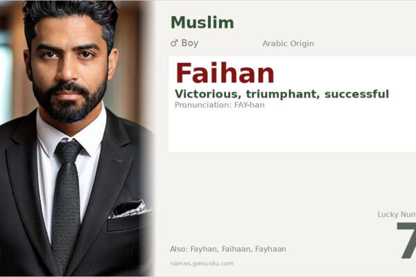 Faihan Name Meaning — Arabic Origin, Boy Name & Details (2025)