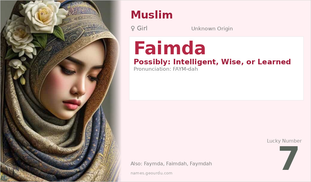 Faimda Name Meaning and Details