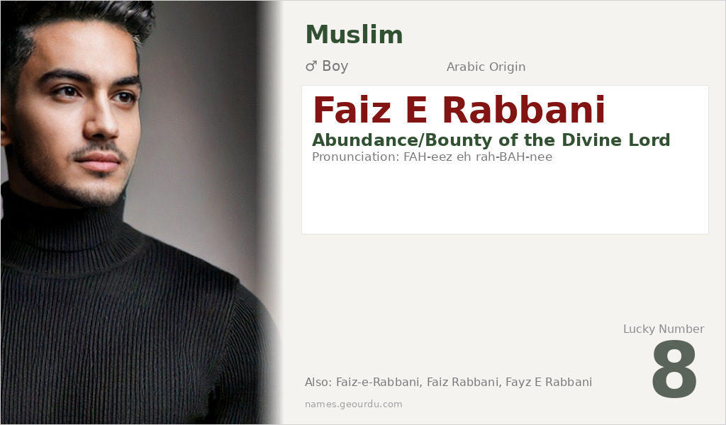 Faiz E Rabbani Name Meaning and Details