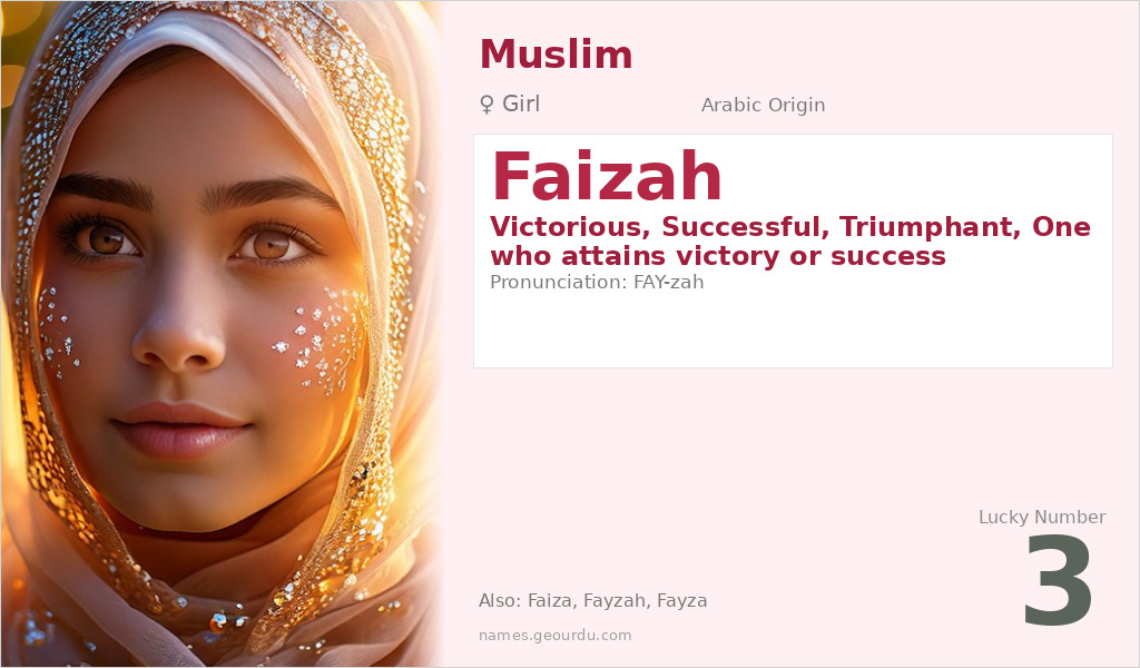 Faizah Name Meaning and Details