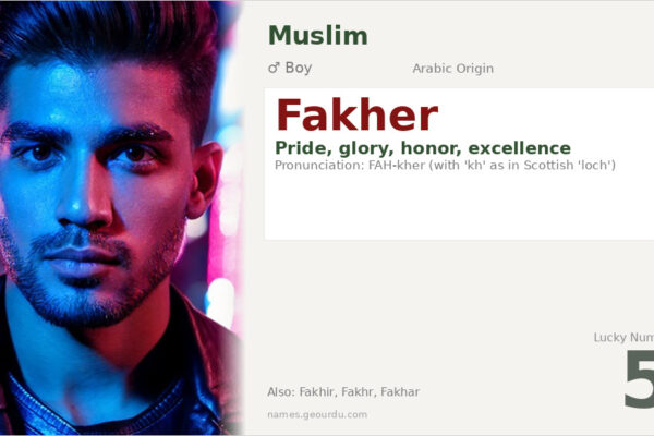 Fakher Name Meaning — Arabic Origin, Boy & Details (2025)