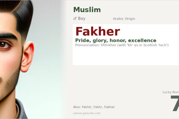 Fakher Name Meaning — Arabic Origin, Boy Name & Details (2025)
