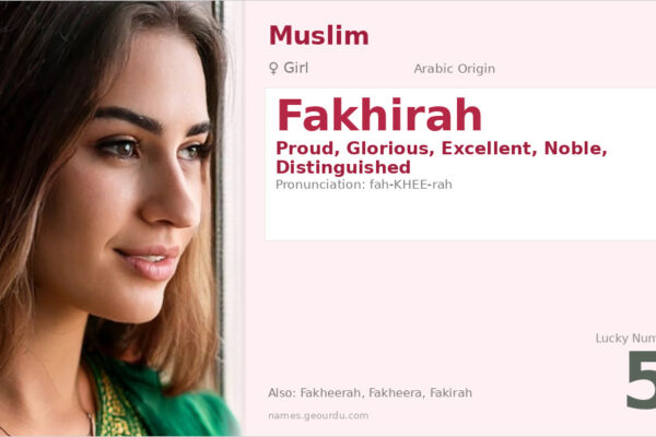 Fakhirah Name Meaning — Arabic Origin, Girl Name & Details (2025)