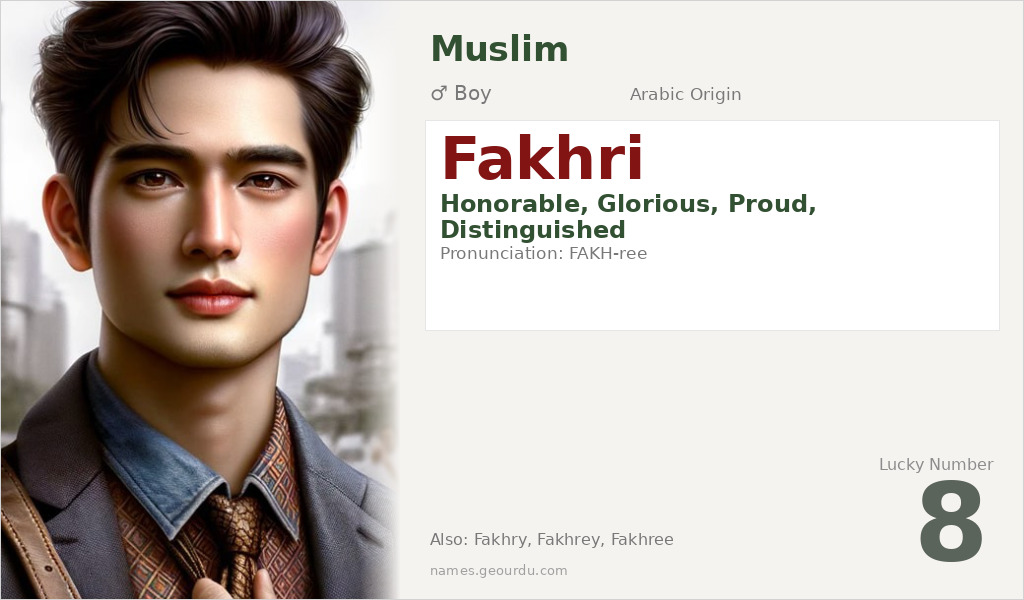 Fakhri Name Meaning and Details