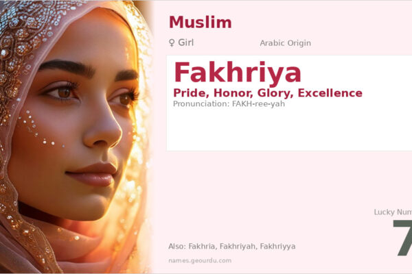 Fakhriya Name Meaning — Arabic Origin, Girl Name & Details (2025)