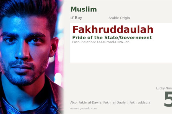 Fakhruddaulah Meaning — Arabic Origin, Boy Name & History (2025)