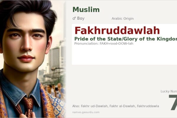 Fakhruddawlah Meaning — Arabic Origin, Boy Name & History (2025)