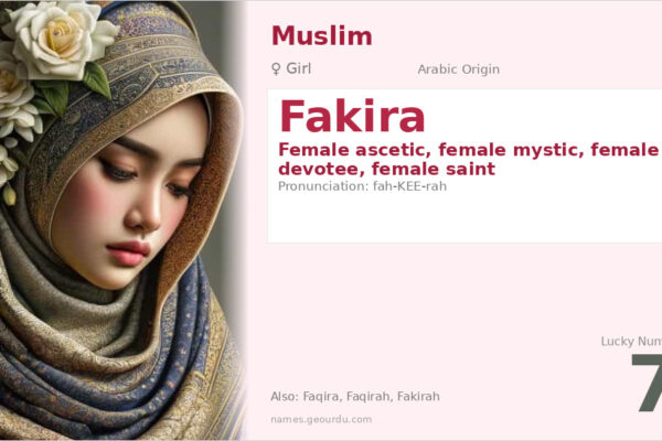 Fakira Name Meaning — Arabic Origin, Female Ascetic & Spiritual Significance