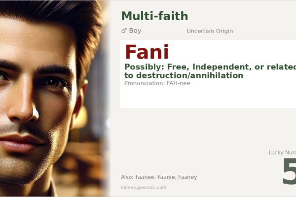 Fani Name Meaning — Origin, Gender & Details (2025)