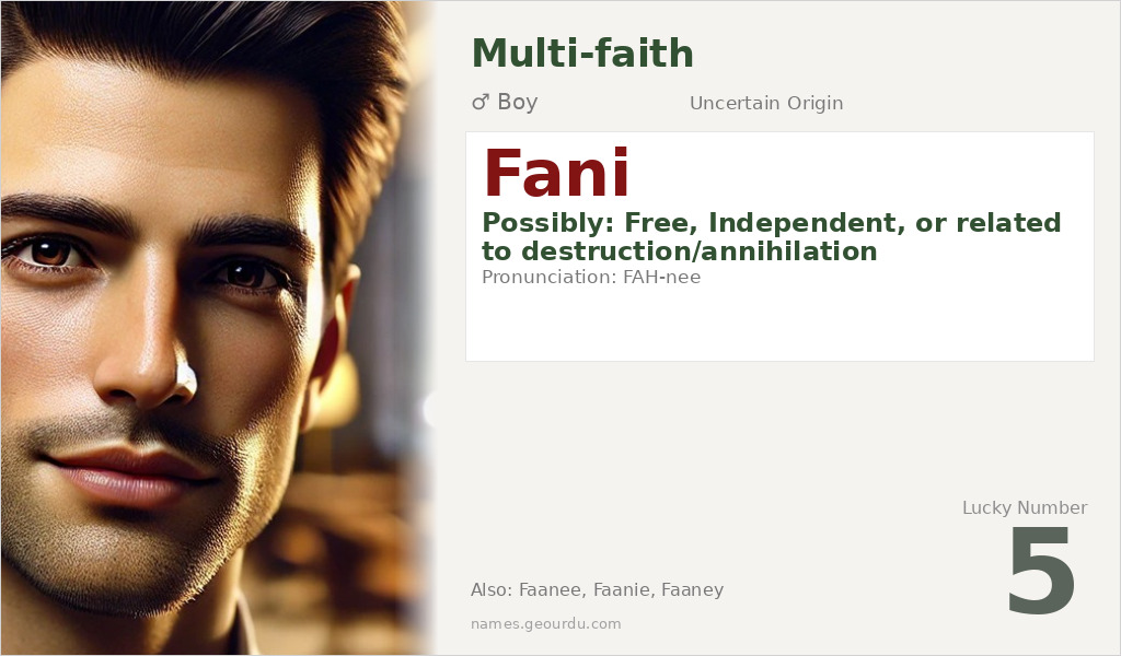 Fani Name Meaning and Details