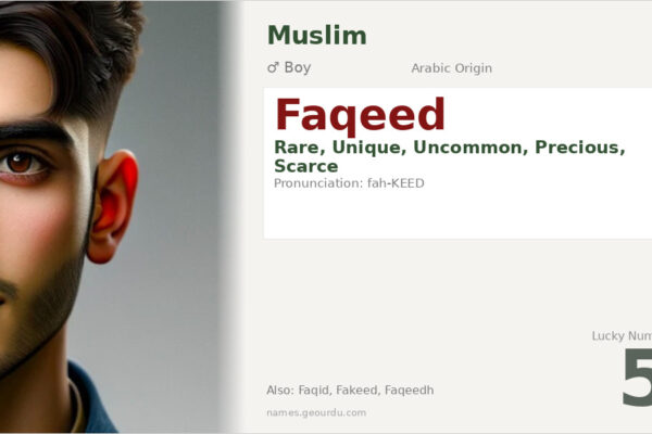 Faqeed Name Meaning — Arabic Origin, Boy & Details (2025)