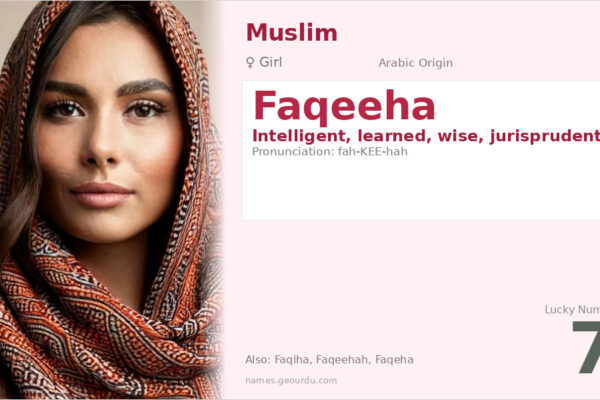 Faqeeha Name Meaning — Arabic Origin, Girl Name & Details (2025)
