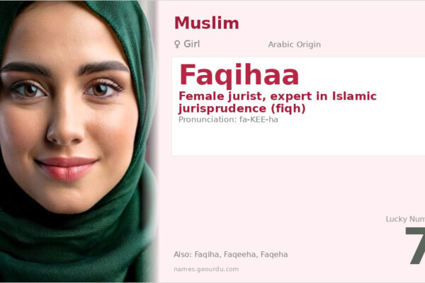 Faqihaa Name Meaning — Arabic Origin, Girl Name & Details (2025)