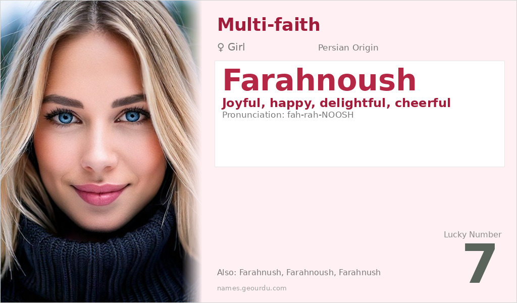 Farahnoush Name Meaning and Details