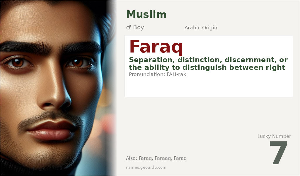 Faraq Name Meaning and Details
