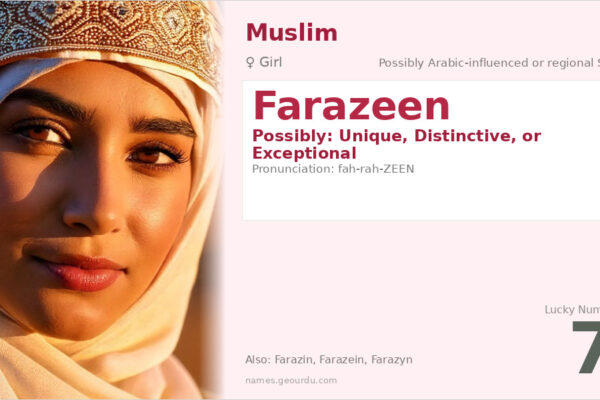 Farazeen Name Meaning — Origin, Gender & Details (2025)