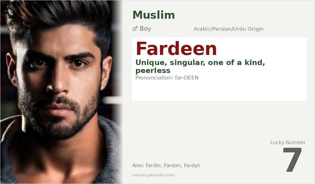 Fardeen Name Meaning and Details