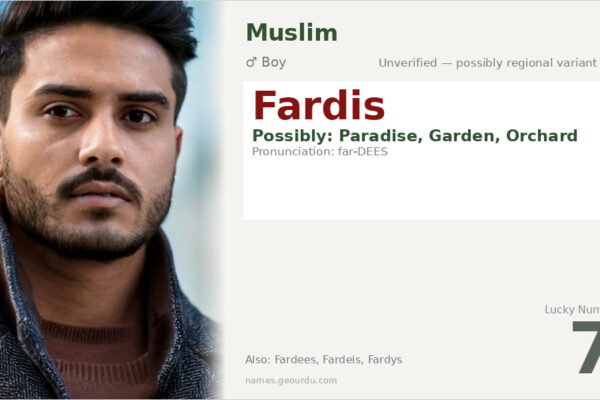 Fardis Name Meaning — Origin, Gender & Details (2025)