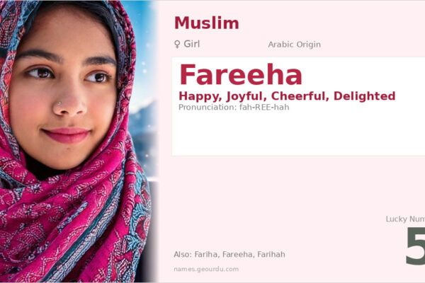 Fareeha Name Meaning — Arabic Origin, Girl Name & Details (2025)